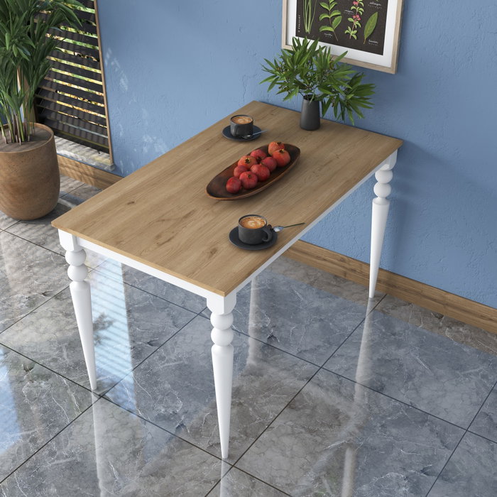 Hanah Home Mesa de Comedor JA104 - 2598 Nogal y Blanco Hanah Home Mesa de Comedor JA104 - 2598 Nogal y Blanco